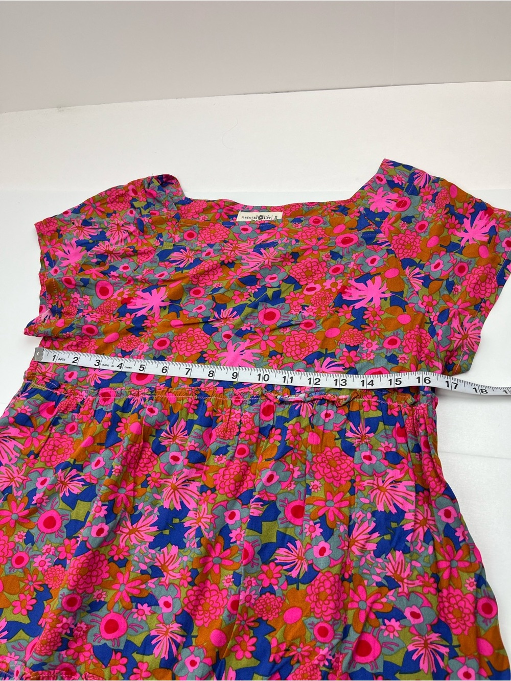 Natural Life Womens Small Berkley Maxi Dress Rust Orchid Pink Tiered Sun Dress - Picture 4 of 9